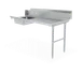 Steel Works SWSDT-60R 60"x30" Soiled Dish Table with Bowl, 16 Gauge S.Steel / Right Drainboard 1 image