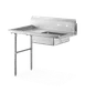 Steel Works SWUDT-48L 48"x30" Undercounter Dishtable with 20"x20" Bowl, 16 Gauge Top / Left 1 image