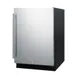Summit AL54 24" Built-in Undercounter Refrigerator in Black, Stainless Steel Door, 4.8 cu. ft. 1 image