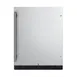 Summit AL55 24" Built-in or Freestanding Undercounter Refrigerator in Black, Stainless Steel Door, 4.2 cu.ft 1 image