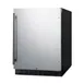 Summit AL55 24" Built-in or Freestanding Undercounter Refrigerator in Black, Stainless Steel Door, 4.2 cu.ft 2 image