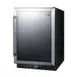 Summit AL57G 24" Built-in Undercounter Glass Door Refrigerator in Black, ADA compliant, 5 cu. ft. 1 image