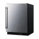 Summit ALFZ53 23" Reach-In Undercounter Freezer, Stainless Steel Door Black Cabinet, 3.7 cu. ft. 1 image