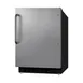 Summit ALR47BSSTB 20" Built-in or Freestanding Undercounter Refrigerator in Black, Stainless Steel Door, Towel Bar Handle, 3.5 cu. ft. 1 image