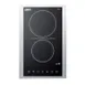 Summit CR2B23T3BTK15 15" Electric Radiant Cooktop w/ (2) Burners, Black Ceramic Glass and Stainless Steel Frame, Digital Controls, 3.0 kW, 230v 1 image