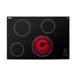 Summit CR4B30T11B 30" Electric Radiant Cooktop w/ (4) Burners, Black Ceramic Glass, Digital Controls, 6.7 kW, 240v 2 image