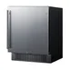 Summit FF27BSS 27" Built-in Undercounter Refrigerator in Black, Stainless Steel Door, 5 cu. ft. 1 image