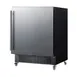 Summit FF27BSSCAS 27" Built-in Undercounter Refrigerator in Black, Stainless Steel Door, w/ Casters, 5 cu. ft. 1 image