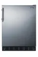 Summit FF6BK2SSADA 24" Undercounter Reach-In Refrigerator in Black, Stainless Steel Door, ADA Compliant, 5.5 cu. ft. 1 image