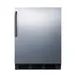 Accucold FF6BKBI7SSTB Stainless Steel Door Undercounter Refrigerator in Black, Towel Bar Handle, 5.5 cu. ft. 1 image