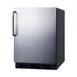 Accucold FF6BKBI7SSTB Stainless Steel Door Undercounter Refrigerator in Black, Towel Bar Handle, 5.5 cu. ft. 2 image