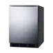 Summit FF7BKSSHH 24" Freestanding Undercounter Refrigerator in Black, Stainless Steel Door, 5.5 cu ft 1 image