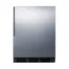 Summit FF7BKSSHV 24" Freestanding Undercounter Refrigerator in Black, Stainless Steel Door, Thin Handle, 5.5 cu ft 2 image