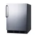 Summit FF7BKSSTB 24" Undercounter Refrigerator in Black, Stainless Steel Door, Towel Bar Handle, 5.5 cu. ft. 1 image
