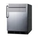 Summit FF7BKSSTBSR 24" Buit-in Undercounter Refrigerator in Black, Stainless Steel Door, 5.5 cu. ft. 1 image
