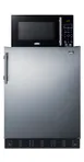 Accucold MRF66BK2SSA 19.75" Breast Milk Refrigerator & Freezer w/ Microwave, Black, 5 cu. ft. 1 image