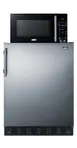 Summit MRF708BLSSA 24" Combination Refrigerator and Microwave, Reversible Door, 5.3 cu. ft. 1 image