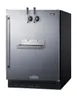 Summit SBC7BRSFRTPCFADA 24" Black/Steel Keg Cooler, 5.3 cu.ft, Dual Taps, ADA, 115V, R600a 1 image