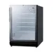 Summit SCR600BGLMBL - 23" Countertop Glass Door Refrigerator, 5.5 cu.ft., Black, Steel Top, 115V UL/ETL 1 image