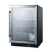 Summit SCR610BLCH 24" Glass Door Wine Refrigerator, Single Temperature, 20 Bottles 1 image