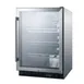 Summit SCR610BLCHCSS 24" Glass Door Wine Refrigerator, Single Temperature, 20 Bottles 1 image