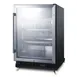 Summit SCR610BLRI 24" Glass Door Undercounter Refrigerator in Black, 5 cu. ft. 1 image