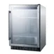 Summit SCR611GLOS 24" Outdoor Countertop Glass Door Refrigerator, Stainless Steel, 5.0 cu. ft. 1 image