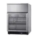 Summit SCR615TDCSS 24" Built-in Glass Door Undercounter Refrigerator in Stainless Steel, w/ 1 Drawer, 4.8 cu. ft. 1 image
