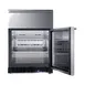 Summit SCR615TDCSS 24" Built-in Glass Door Undercounter Refrigerator in Stainless Steel, w/ 1 Drawer, 4.8 cu. ft. 3 image