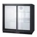 Summit SCR700B Merchandiser, 7.4 cu.ft., Black, Two Sliding Glass Doors with Lock, Shelves, Thermostat 1 image