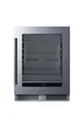 Summit SDHG2443 Glass Door Merchandiser Refrigerator, 3.5 cu.ft, Black Cabinet, Dimmable LED 1 image