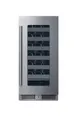 Summit SDHW1532 Wine Cooler, 15" Black, 1.8 cu ft, 6 Shelves, Glass Door, Dimmable LED, 41-68°F 1 image