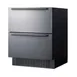 Summit SPR275OS2D 27" Built-in Outdoor Stainless Steel 2-Drawers Refrigerator in Black, 4.8 cu ft. 1 image