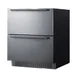 Summit SPR275OS2DADA 27" Built-in Outdoor Stainless Steel 2-Drawers Refrigerator in Black, ADA Compliant, 4.8 cu ft. 1 image