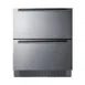 Summit SPR275OS2DADA 27" Built-in Outdoor Stainless Steel 2-Drawers Refrigerator in Black, ADA Compliant, 4.8 cu ft. 2 image