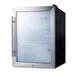 Summit SPR314LOS Glass Door Refrigerator, 2.1 cu ft, Black, R600a, LED Light, 115V Door with Lock 1 image