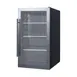 Summit SPR488BOS 19" Built-in Outdoor Glass Door Refrigerator in Black, 3.13 cu. ft. 1 image