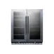 Summit SWBV3067B 30" Glass Door Wine Refrigerator, Dual Temperature, 33 Bottles 1 image