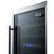 Summit SWC182ZADA 18" Glass Door Wine Refrigerator, Dual Temperature, 28 Bottles 5 image