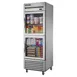 True T-23G-2-HC~FGD01 27" 1-Section Reach-In Refrigerator w/ 2 Glass Half Doors, Bottom Mount, Stainless Steel Front-Aluminum Sides 1 image