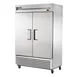 True T-49F-HC 54" Two Section Reach-In Freezer w/ 2 Solid Doors, Stainless Steel Front Aluminum Sides 1 image