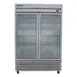 True T-49FG-HC~FGD01 54" Two Section Reach-In Freezer w/ 2 Glass Doors, Stainless Steel Front Aluminum Sides 3 image