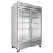 True T-49G-HC~FGD01 54" Two Section Reach-In Refrigerator w/ 2 Glass Doors, Bottom Mount, Stainless Steel Front-Aluminum Sides 3 image