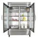 True T-49G-HC~FGD01 54" Two Section Reach-In Refrigerator w/ 2 Glass Doors, Bottom Mount, Stainless Steel Front-Aluminum Sides 4 image