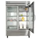 True T-49G-HC~FGD01 54" Two Section Reach-In Refrigerator w/ 2 Glass Doors, Bottom Mount, Stainless Steel Front-Aluminum Sides 5 image