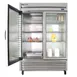 True T-49G-HC~FGD01 54" Two Section Reach-In Refrigerator w/ 2 Glass Doors, Bottom Mount, Stainless Steel Front-Aluminum Sides 6 image