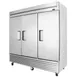 True T-72-HC 78" 3-Section Reach-In Refrigerator w/ 3 Solid Doors, Bottom Mount, Stainless Steel Front-Aluminum Sides 2 image