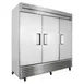 True T-72-HC 78" 3-Section Reach-In Refrigerator w/ 3 Solid Doors, Bottom Mount, Stainless Steel Front-Aluminum Sides 3 image