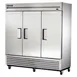 True T-72F-HC 78“ 3-Solid Door Reach-In Freezer, Bottom Mounted, 72 cu. ft., Stainless Steel Front, Aluminum Sides 1 image