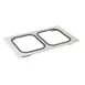 TableCraft CW1104BRS - Tri-Ply Serveware Template 21.5" x 13.5" Silver Stainless Steel Gaskets Safe 1 image